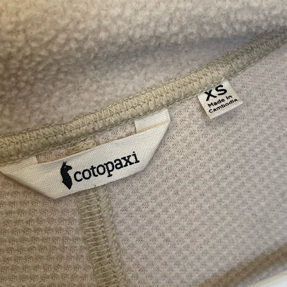 Cotopaxi Abrazo Half Zip Fleece Jacket Cream Sage - Picture 4 of 8